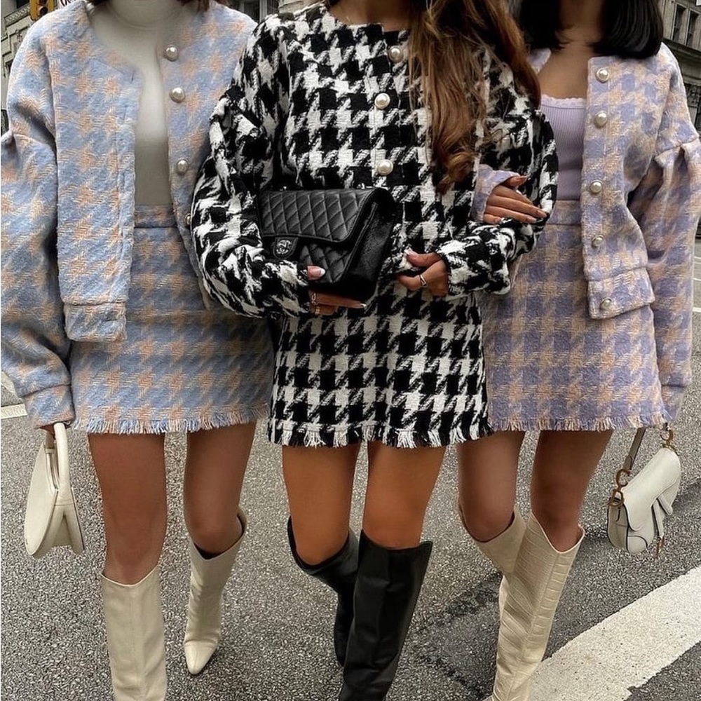 STORETS LORI HOUNDSTOOTH SKIRT SET 🎀